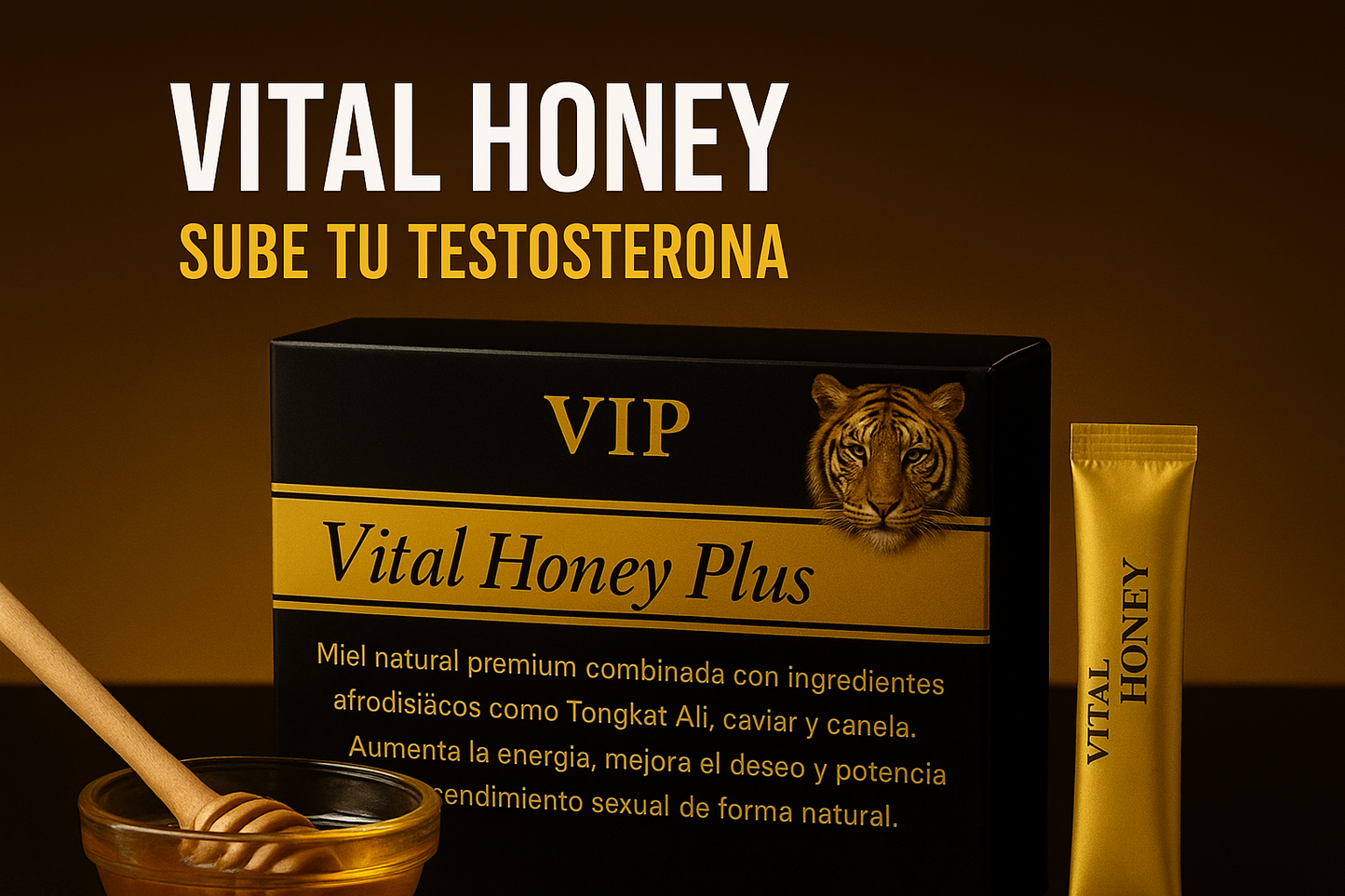 Vital Honey VIP – Potenciá tu rendimiento con energía natural inmediata (Sobres x/15g)